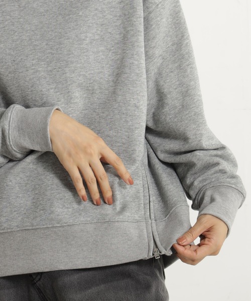 FOUND GOOD（ファウンドグッド）の「サイドZIPクリーンウラケ（スウェット・レディース・ブラウン系3/ブルー系2/アイボリー/ブラック/グレー系5・S/L/M）」の13枚目の写真