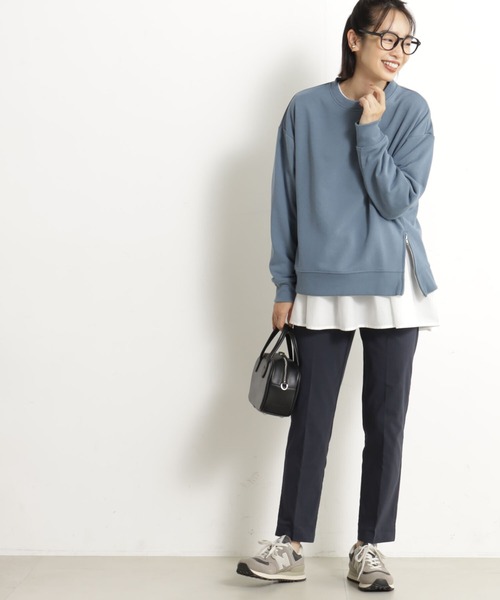 FOUND GOOD（ファウンドグッド）の「サイドZIPクリーンウラケ（スウェット・レディース・ブラウン系3/ブルー系2/アイボリー/ブラック/グレー系5・S/L/M）」の22枚目の写真