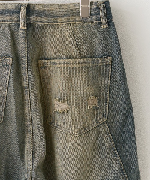 ROOPTOKYO（ループトウキョウ）の「ヴィンテージ風 切替ワイドデニムパンツ Y2K（デニムパンツ・レディース・ブルー・FREE）」の6枚目の写真