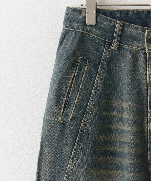 ROOPTOKYO（ループトウキョウ）の「ヴィンテージ風 切替ワイドデニムパンツ Y2K（デニムパンツ・レディース・ブルー・FREE）」の3枚目の写真