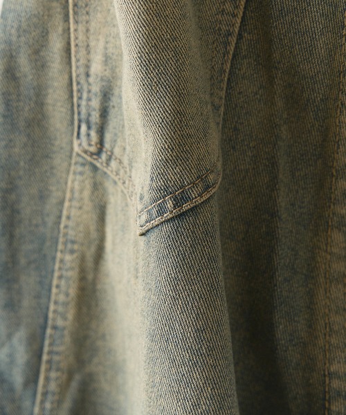 ROOPTOKYO（ループトウキョウ）の「ヴィンテージ風 切替ワイドデニムパンツ Y2K（デニムパンツ・レディース・ブルー・FREE）」の7枚目の写真