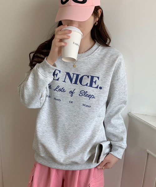 SHEPP(シープ)の「フロントロゴビッグプルオーバー(スウェット・レディース・ネイビー/ホワイト/レッド・XXL/XL/M/L)」の1枚目の写真
