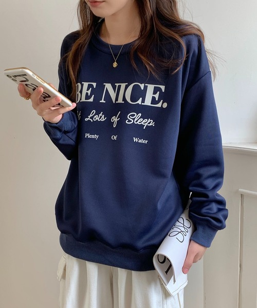 SHEPP(シープ)の「フロントロゴビッグプルオーバー(スウェット・レディース・ネイビー/ホワイト/レッド・XXL/XL/M/L)」の4枚目の写真