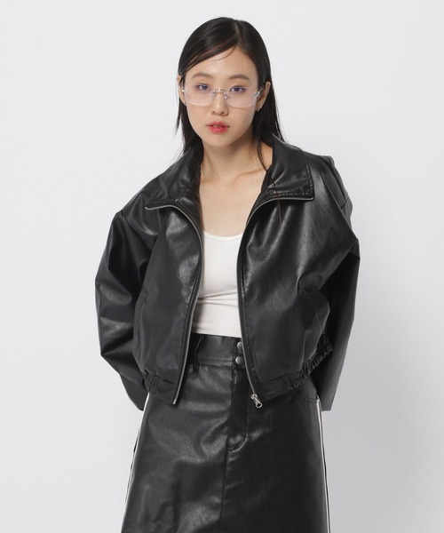 3.3 Field Trip （3.3フィールドトリップ）の「3.3 Field Trip／ZIPレザーSHジャケット（ブルゾン・レディース・ブラウン/ブラック・FREE）」の2枚目の写真