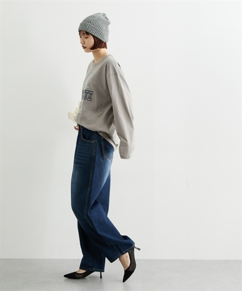 nissen(ニッセン)の「カーブデニムパンツ(デニムパンツ・レディース・ネイビー/ブルー・LL/L/M/S)」の7枚目の写真