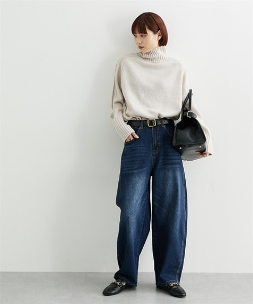 nissen(ニッセン)の「カーブデニムパンツ(デニムパンツ・レディース・ネイビー/ブルー・LL/L/M/S)」の11枚目の写真