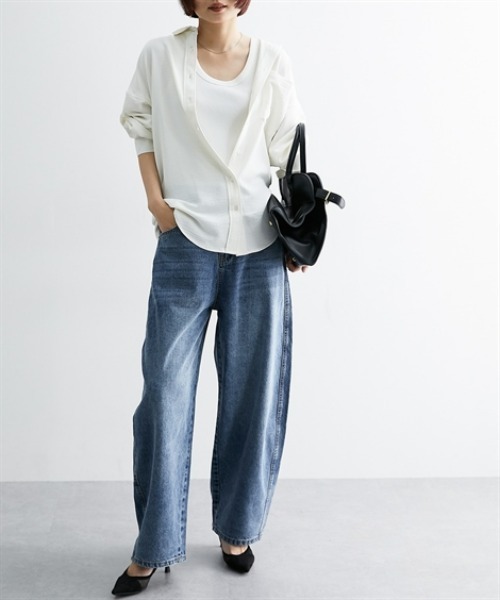 nissen(ニッセン)の「カーブデニムパンツ(デニムパンツ・レディース・ネイビー/ブルー・LL/L/M/S)」の13枚目の写真