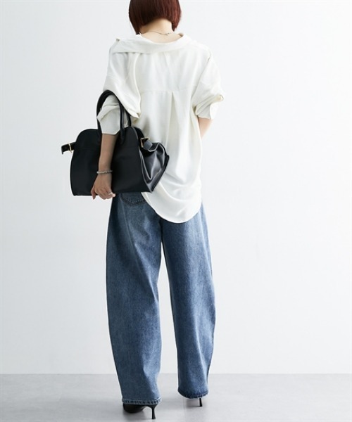 nissen(ニッセン)の「カーブデニムパンツ(デニムパンツ・レディース・ネイビー/ブルー・LL/L/M/S)」の14枚目の写真