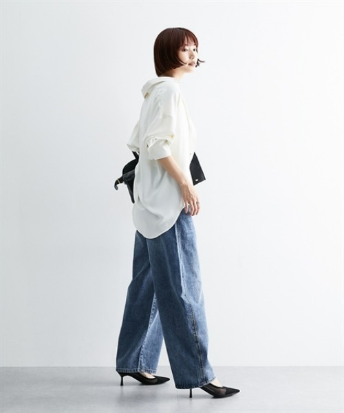 nissen(ニッセン)の「カーブデニムパンツ(デニムパンツ・レディース・ネイビー/ブルー・LL/L/M/S)」の16枚目の写真