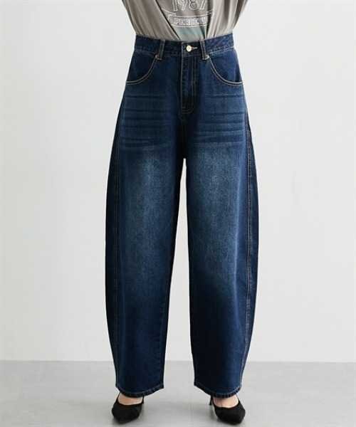 nissen(ニッセン)の「カーブデニムパンツ(デニムパンツ・レディース・ネイビー/ブルー・LL/L/M/S)」の17枚目の写真