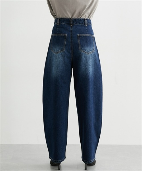 nissen(ニッセン)の「カーブデニムパンツ(デニムパンツ・レディース・ネイビー/ブルー・LL/L/M/S)」の19枚目の写真