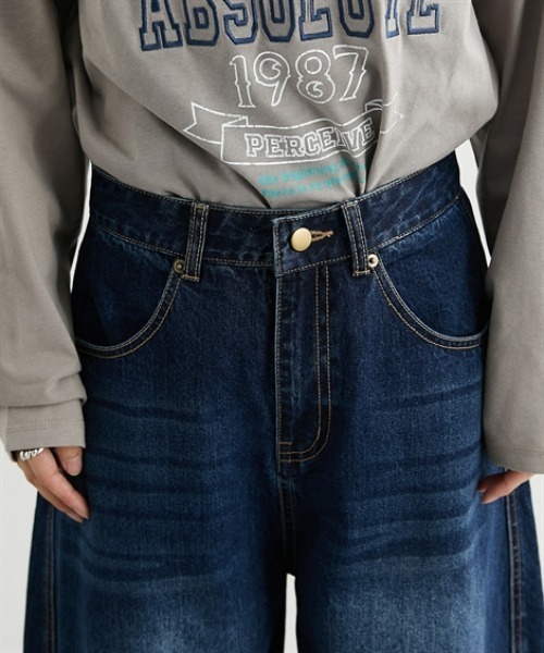 nissen(ニッセン)の「カーブデニムパンツ(デニムパンツ・レディース・ネイビー/ブルー・LL/L/M/S)」の20枚目の写真