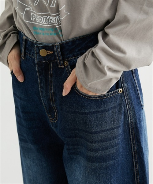 nissen(ニッセン)の「カーブデニムパンツ(デニムパンツ・レディース・ネイビー/ブルー・LL/L/M/S)」の22枚目の写真