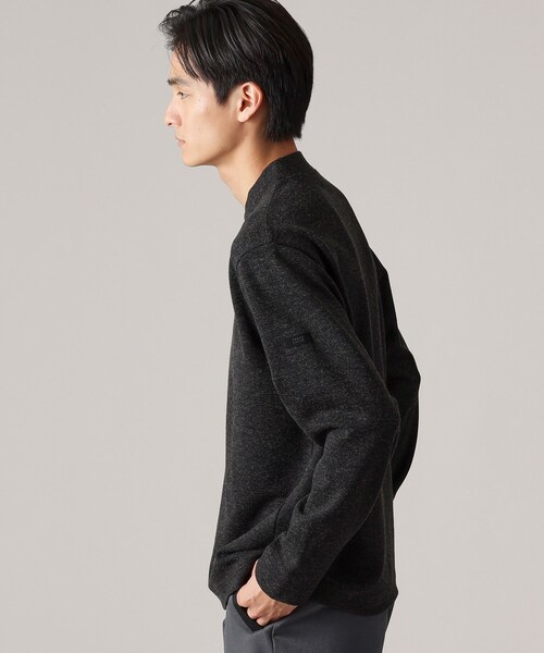 TAKEO KIKUCHI（タケオキクチ）の「【Sサイズ～】ウールブレンド ポンチ カットソー（Tシャツ/カットソー・メンズ・ボルドー/チャコールグレー/ホワイト系・01/02/03/04）」の9枚目の写真