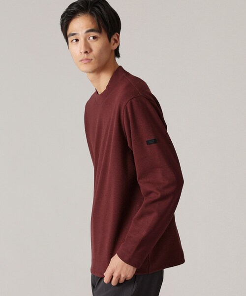 TAKEO KIKUCHI（タケオキクチ）の「【Sサイズ～】ウールブレンド ポンチ カットソー（Tシャツ/カットソー・メンズ・ボルドー/チャコールグレー/ホワイト系・01/02/03/04）」の13枚目の写真