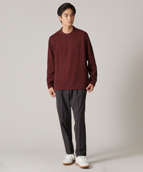 TAKEO KIKUCHI（タケオキクチ）の「【Sサイズ～】ウールブレンド ポンチ カットソー（Tシャツ/カットソー・メンズ・ボルドー/チャコールグレー/ホワイト系・01/02/03/04）」の15枚目の写真