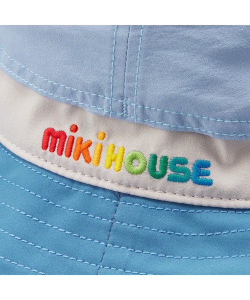 MIKI HOUSE(ミキハウス)の「日よけ付きロゴ帽子(ハット・キッズ・ブルー/ピンク・LL(54-56cm)/L(52-54cm)/M(50-52cm)/S(48-50cm))」の11枚目の写真