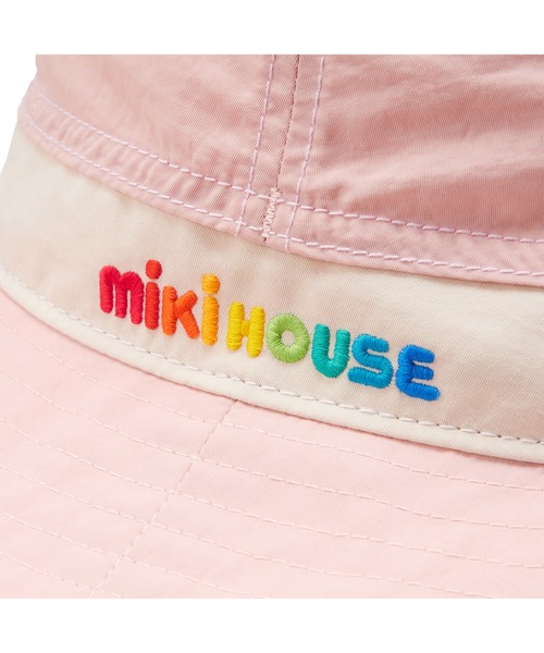 MIKI HOUSE(ミキハウス)の「日よけ付きロゴ帽子(ハット・キッズ・ブルー/ピンク・LL(54-56cm)/L(52-54cm)/M(50-52cm)/S(48-50cm))」の19枚目の写真
