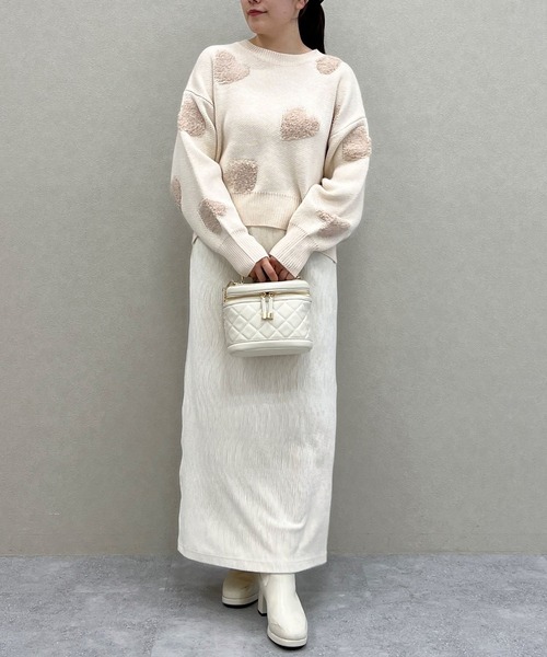 mysty woman(ミスティウーマン)の「ハートジャカードニットプルオーバー 252083(ニット/セーター・レディース・レッド/チャコールグレー/オフホワイト・FREE)」の18枚目の写真