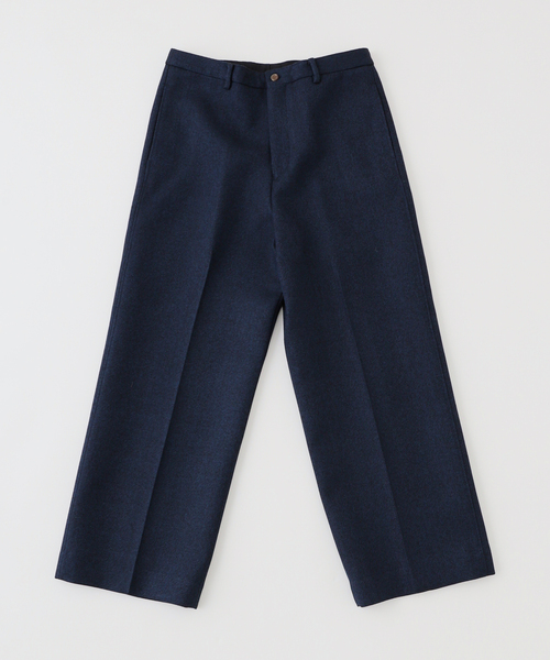 EDIFICE（エディフィス）の「LA BOUCLE (ラブークル) GANSHIN KERSEY ワイドパンツ（スラックス・メンズ・ネイビー/ブラウン・2/3）」の17枚目の写真