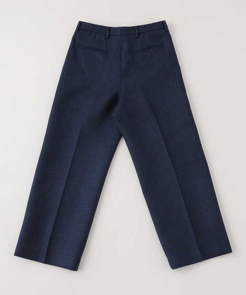 EDIFICE（エディフィス）の「LA BOUCLE (ラブークル) GANSHIN KERSEY ワイドパンツ（スラックス・メンズ・ネイビー/ブラウン・2/3）」の18枚目の写真