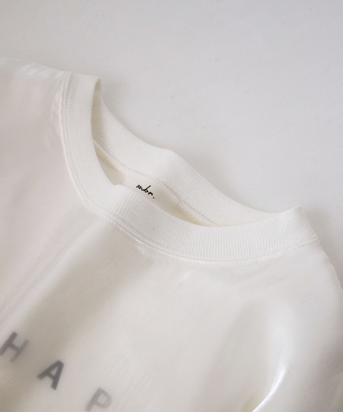 e-zakkamania stores（イーザッカマニアストアーズ）の「裏毛 オーガンジーレイヤード ロゴプルオーバー（スウェット・レディース・オフホワイト・フリー）」の12枚目の写真