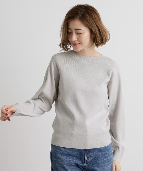 grove(グローブ)の「【洗える】毛玉軽減ニットプルオーバー(ニット/セーター・レディース・ピンク/ライトグレー系9/ブルー系その他4/ベージュ系その他5/ブルー/オフホワイト・03/02/01/04/05)」の12枚目の写真
