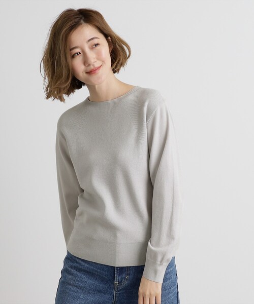 grove(グローブ)の「【洗える】毛玉軽減ニットプルオーバー(ニット/セーター・レディース・ピンク/ライトグレー系9/ブルー系その他4/ベージュ系その他5/ブルー/オフホワイト・03/02/01/04/05)」の13枚目の写真
