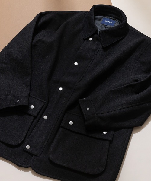 【BLUE STANDARD/ブルースタンダード】圧縮ニット ウールライク ハンティングジャケット 軽量 ソフトタッチ（その他アウター）｜Blue Standard （ブルースタンダード） 8,301円