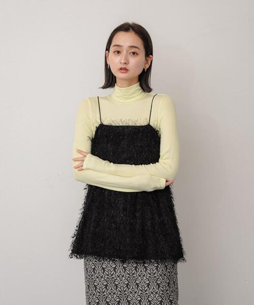 SENSE OF PLACE by URBAN RESEARCH（センスオブプレイスバイアーバンリサーチ）の「フェザーフリンジキャミビスチェ（その他トップス・レディース・グレー/ブルー/ブラック・ONE）」の18枚目の写真