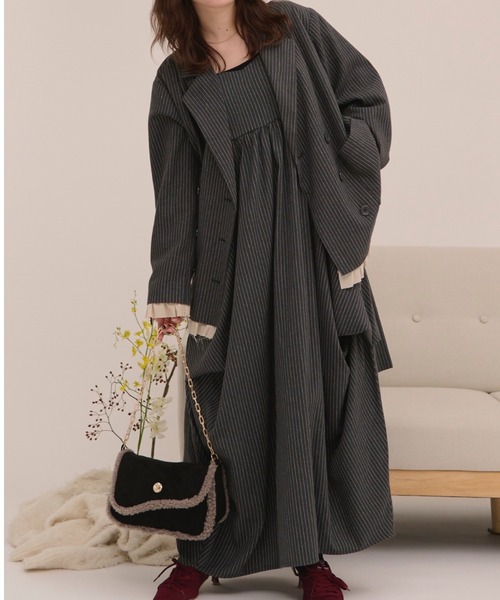 loin nuit（ロワンニュイ）の「random drape camisole one-piece