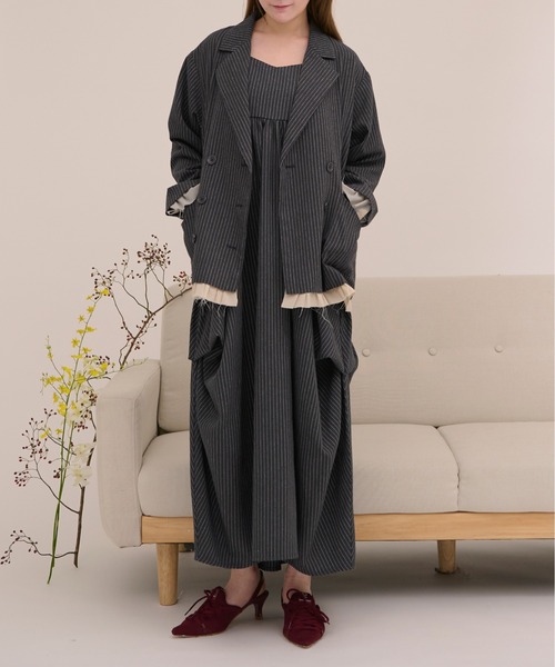 random drape camisole one-piece / ランダムドレープキャミワンピース