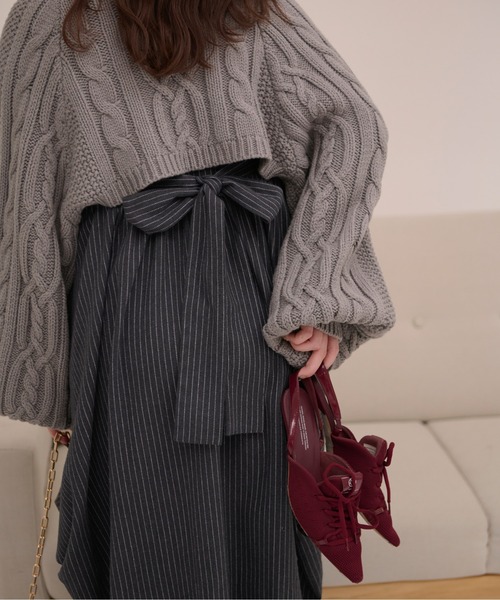 loin nuit（ロワンニュイ）の「random drape camisole one-piece