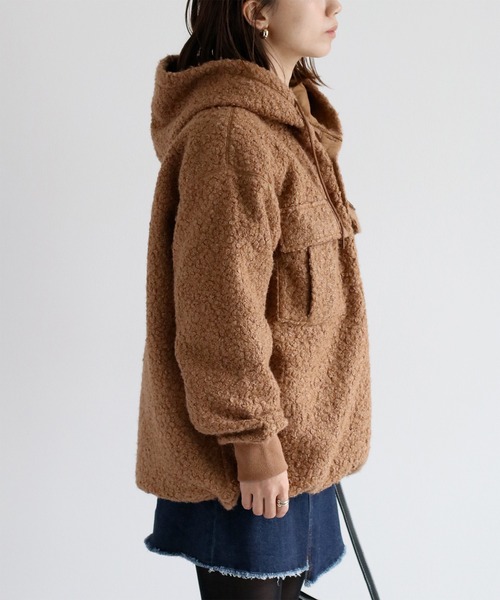 cepo（セポ）の「ＷＰＫブークレフーディチュニック（チュニック・レディース・オフホワイト/ブラウン・M）」の19枚目の写真