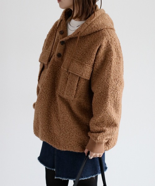 cepo（セポ）の「ＷＰＫブークレフーディチュニック（チュニック・レディース・オフホワイト/ブラウン・M）」の16枚目の写真