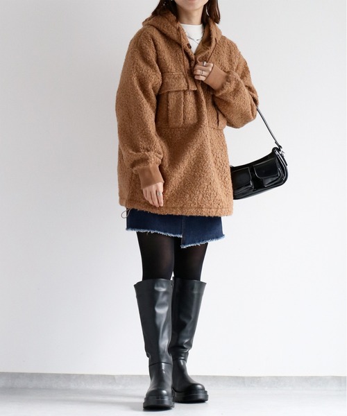 cepo（セポ）の「ＷＰＫブークレフーディチュニック（チュニック・レディース・オフホワイト/ブラウン・M）」の21枚目の写真