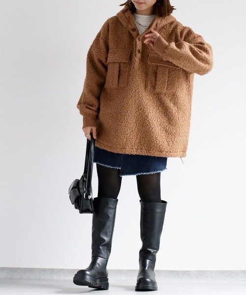 cepo（セポ）の「ＷＰＫブークレフーディチュニック（チュニック・レディース・オフホワイト/ブラウン・M）」の22枚目の写真