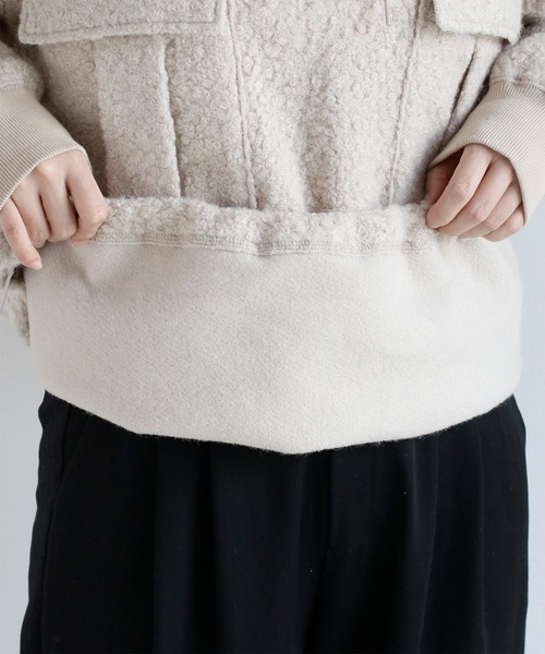 cepo（セポ）の「ＷＰＫブークレフーディチュニック（チュニック・レディース・オフホワイト/ブラウン・M）」の9枚目の写真