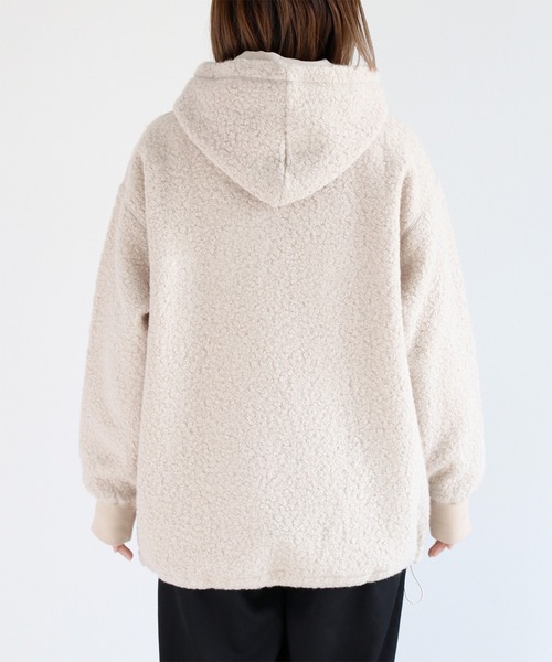 cepo（セポ）の「ＷＰＫブークレフーディチュニック（チュニック・レディース・オフホワイト/ブラウン・M）」の13枚目の写真