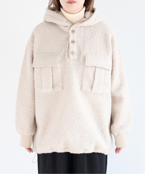 cepo（セポ）の「ＷＰＫブークレフーディチュニック（チュニック・レディース・オフホワイト/ブラウン・M）」の12枚目の写真