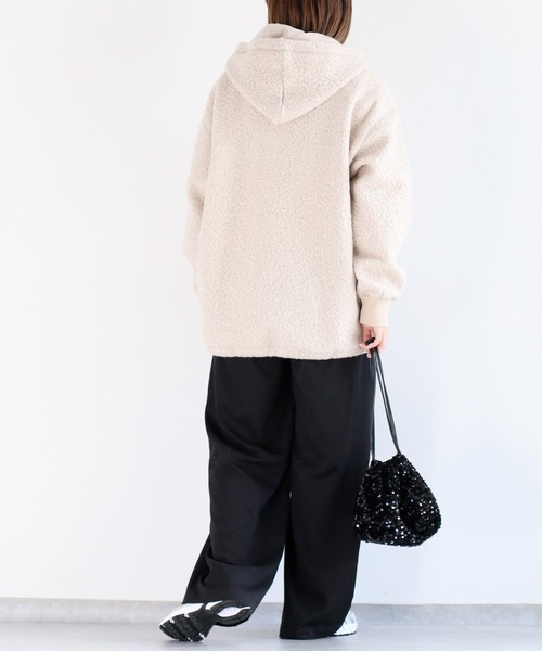 cepo（セポ）の「ＷＰＫブークレフーディチュニック（チュニック・レディース・オフホワイト/ブラウン・M）」の5枚目の写真