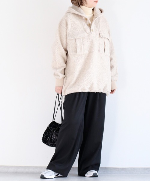 cepo（セポ）の「ＷＰＫブークレフーディチュニック（チュニック・レディース・オフホワイト/ブラウン・M）」の7枚目の写真