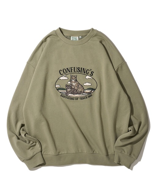 セール】【POWER TO THE PEOPLE】アニマル刺繍トレーナー / スウェット