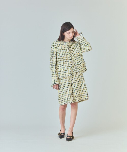 GRACE CLASS（グレースクラス）の「チュールヤーンツイードパンツ（その他パンツ・レディース・イエロー・36/38）」の2枚目の写真