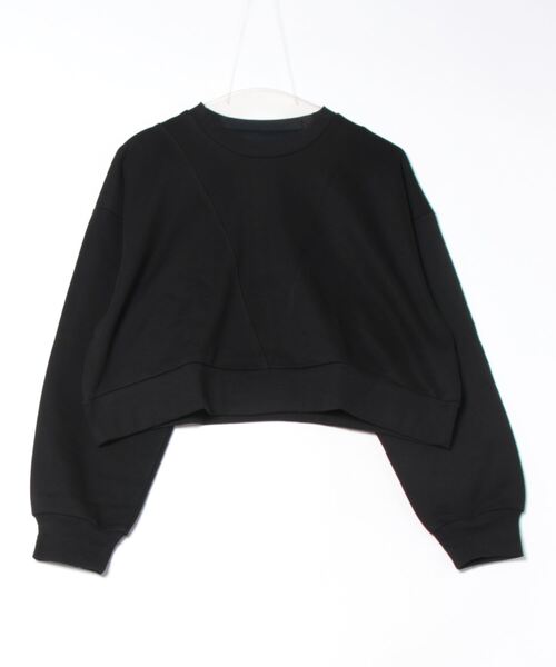 STYLEBLOCK（スタイルブロック）の「スウェットショートプルオーバー（Tシャツ/カットソー・レディース・ブラック/ホワイト/杢グレー・M）」の2枚目の写真