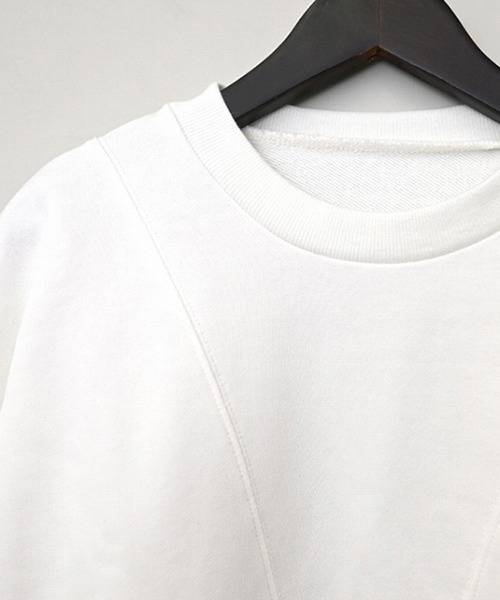 STYLEBLOCK（スタイルブロック）の「スウェットショートプルオーバー（Tシャツ/カットソー・レディース・ブラック/ホワイト/杢グレー・M）」の8枚目の写真