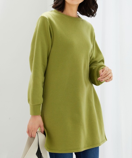 BELLUNA PLUS（ベルーナ）の「ふんわり素材軽ぽかチュニックワンピ―ス（チュニック・レディース・ターコイズブルー/チャコール/パープル/黄緑系・MEDIUM/LARGE/X-LARGE）」の19枚目の写真