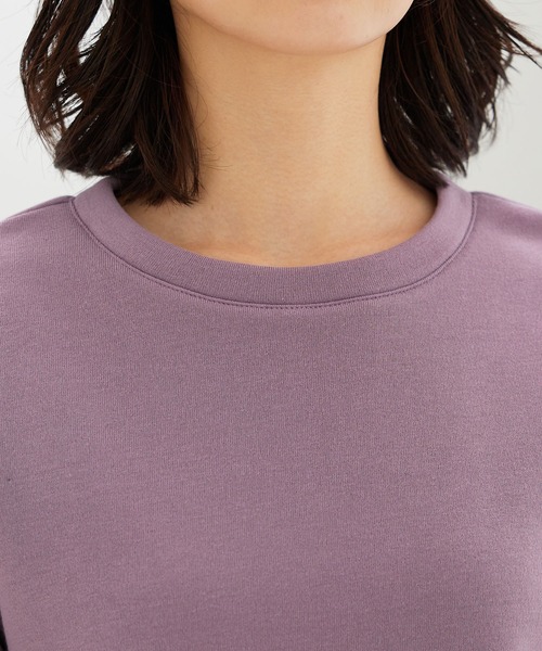 BELLUNA PLUS（ベルーナ）の「ふんわり素材軽ぽかチュニックワンピ―ス（チュニック・レディース・ターコイズブルー/チャコール/パープル/黄緑系・MEDIUM/LARGE/X-LARGE）」の7枚目の写真