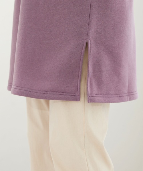 BELLUNA PLUS（ベルーナ）の「ふんわり素材軽ぽかチュニックワンピ―ス（チュニック・レディース・ターコイズブルー/チャコール/パープル/黄緑系・MEDIUM/LARGE/X-LARGE）」の8枚目の写真