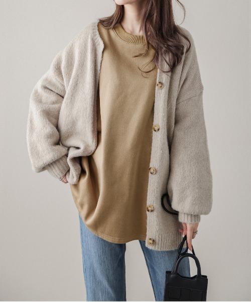 SUGAR BISKET(シュガービスケット)の「裏起毛 オーバーサイズスウェットプルオーバー(スウェット・レディース・ベージュ/ダークグレー/ブラウン/ブラック・フリー)」の14枚目の写真